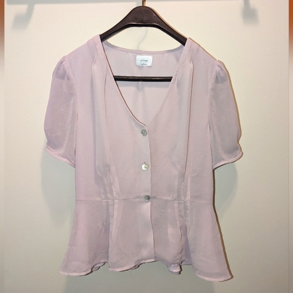 Wilfred Tops - Artizia Blush Wilfred Button-front Blouse